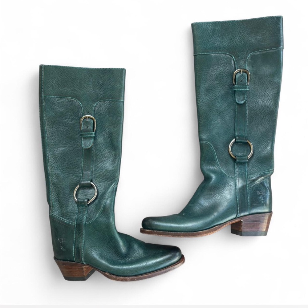 FRYE Teal Riding Knee High Boots